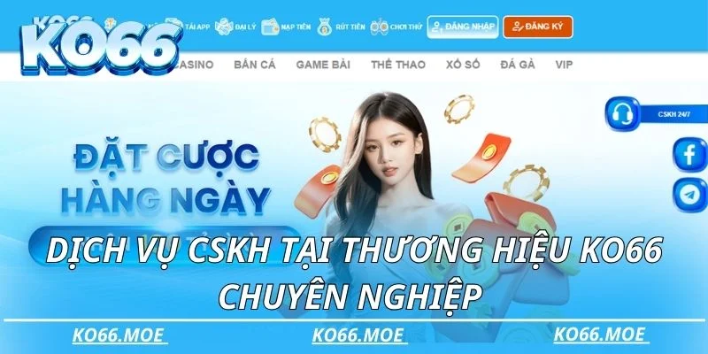 Dịch vụ CSKH tại thương hiệu KO66 chuyên nghiệp 